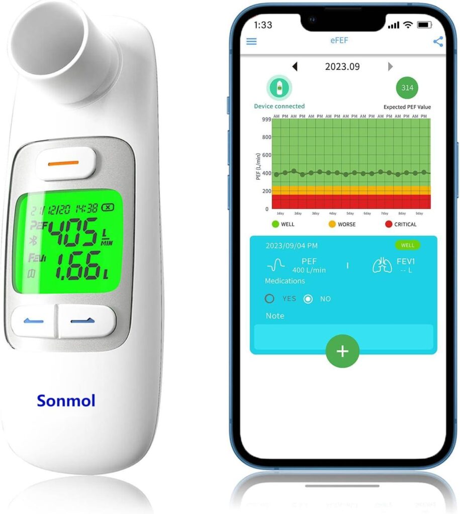 Sonmol electronic peak flow meter