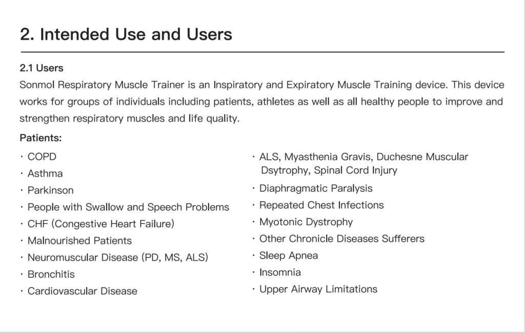 Breathing exercise machine a drug-free breathing therapy
